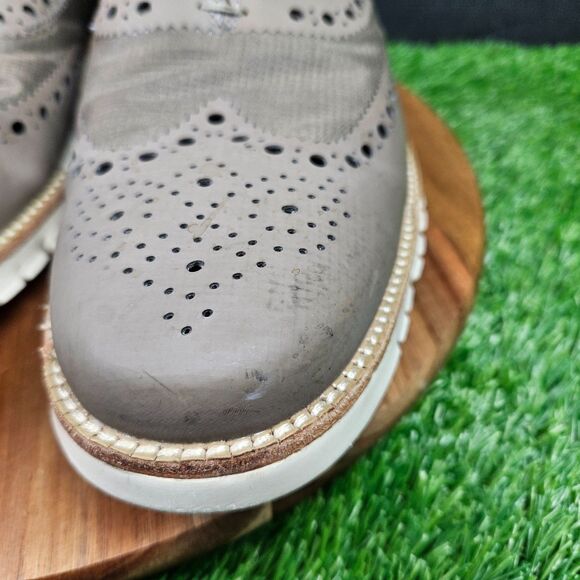 Cole Haan Zerogrand Wingtip Oxford Shoes Leather Brown Mens Size 11.5 M C14006 main image 6